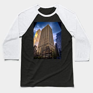 Financial District Skyscraper Skyline Manhattan NYC Baseball T-Shirt